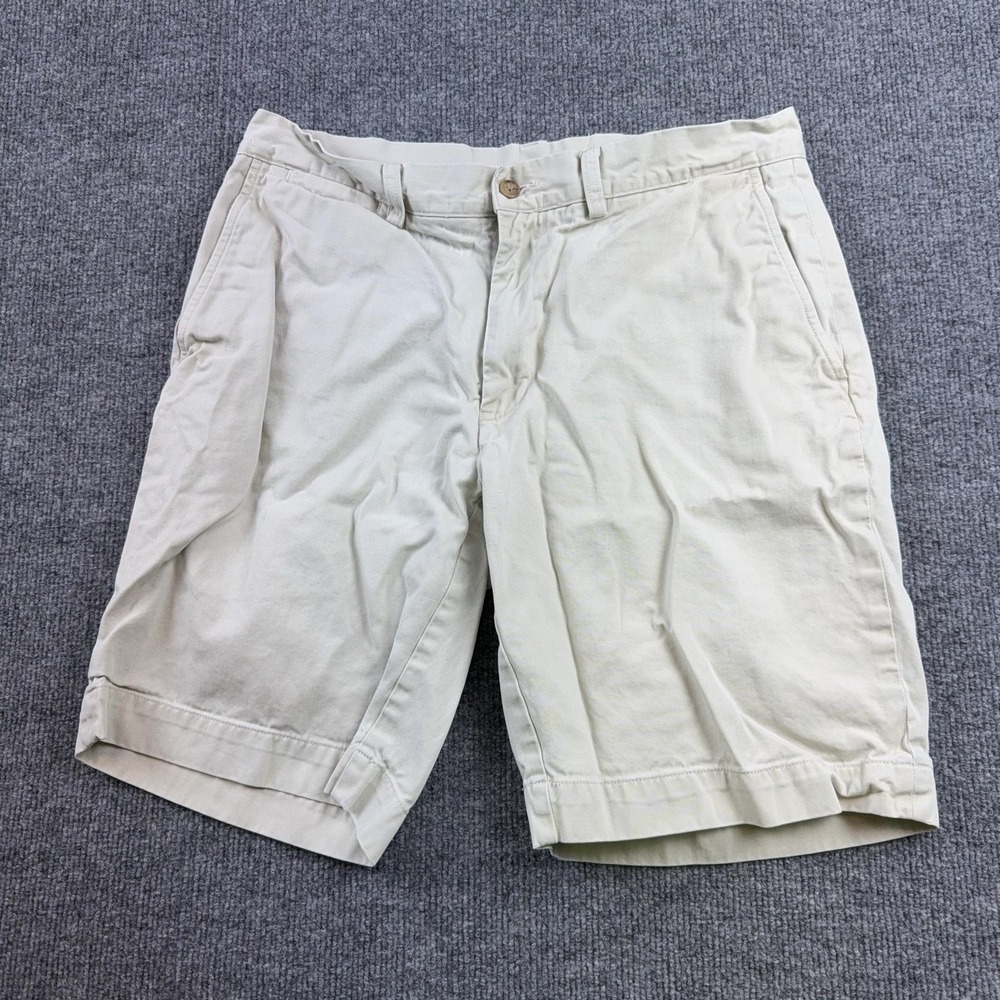 Polo Ralph Lauren Shorts Mens 32 Beige Chino 9 Inseam Classic Fit Cotton Casual